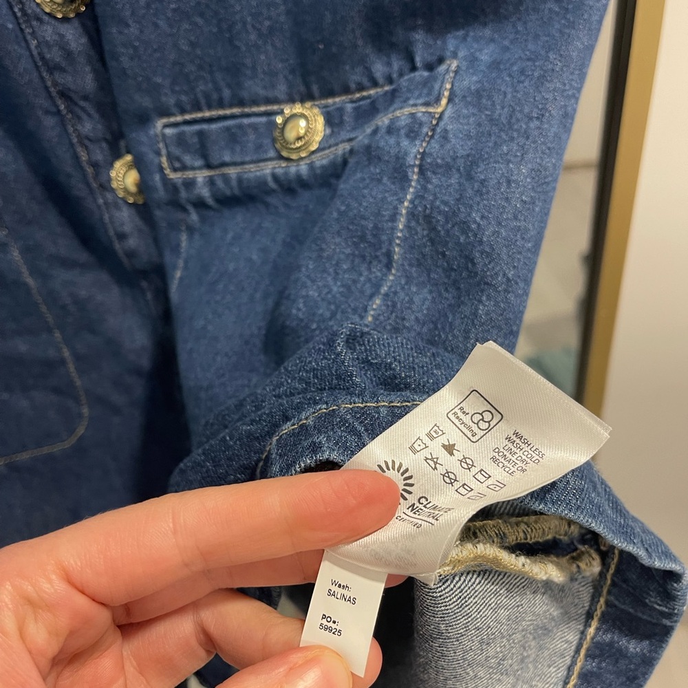 Reformation Women's Blue Tropez Denim Mini Dress 12 - Picture 11 of 11